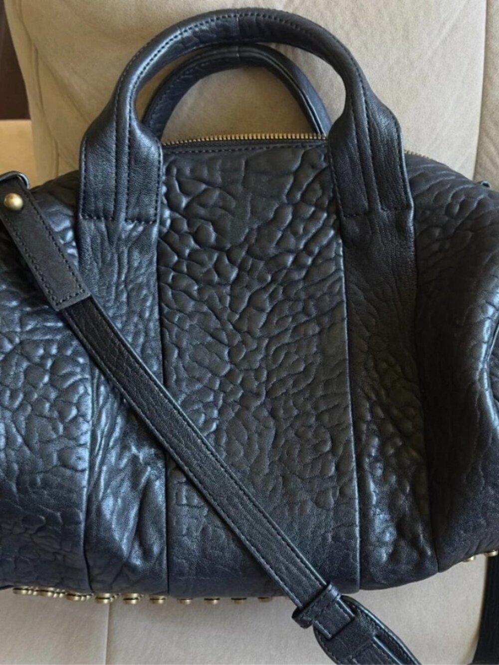 Authentic Alexander Wang Rocco Duffel Bag With Gold Tone Hardware